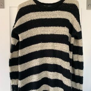 Black and white striped sweater